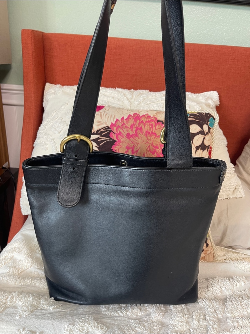 Coach 4140 Soho Lafayette  Black Leather Shoulder Tote